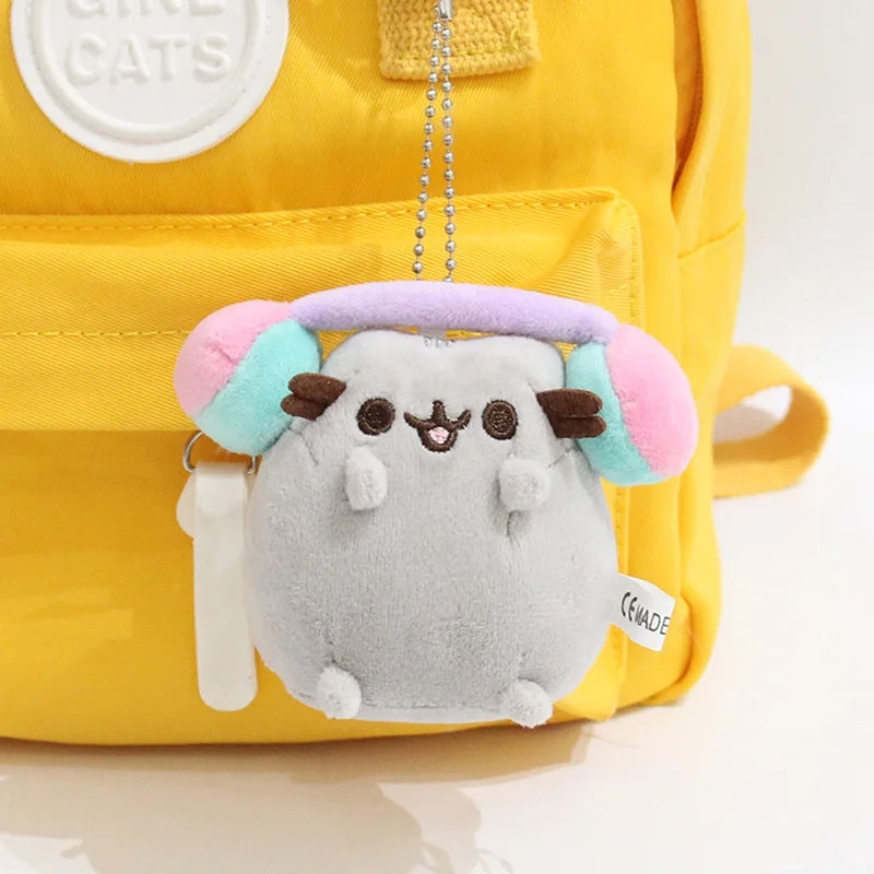 Pusheen Cat Bag Charm - Cute Kawaii Kitten Backpack Pendant, Couple Keychain Accessory, Birthday and Christmas Gift