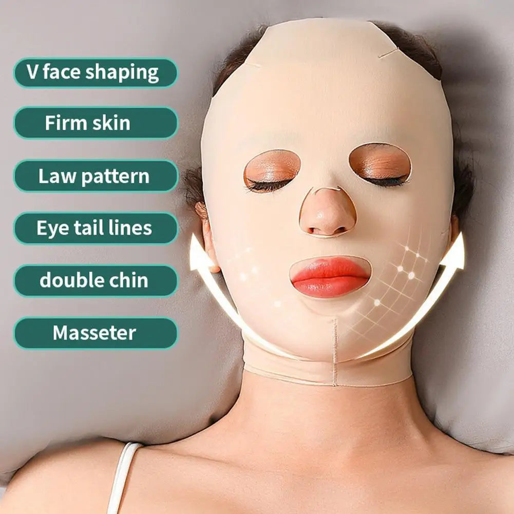 Full Face Lift Sleeping Belt - Reusable Chin, Cheek & Facial Shaping Strap