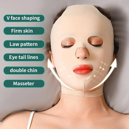 Full Face Lift Sleeping Belt - Reusable Chin, Cheek & Facial Shaping Strap