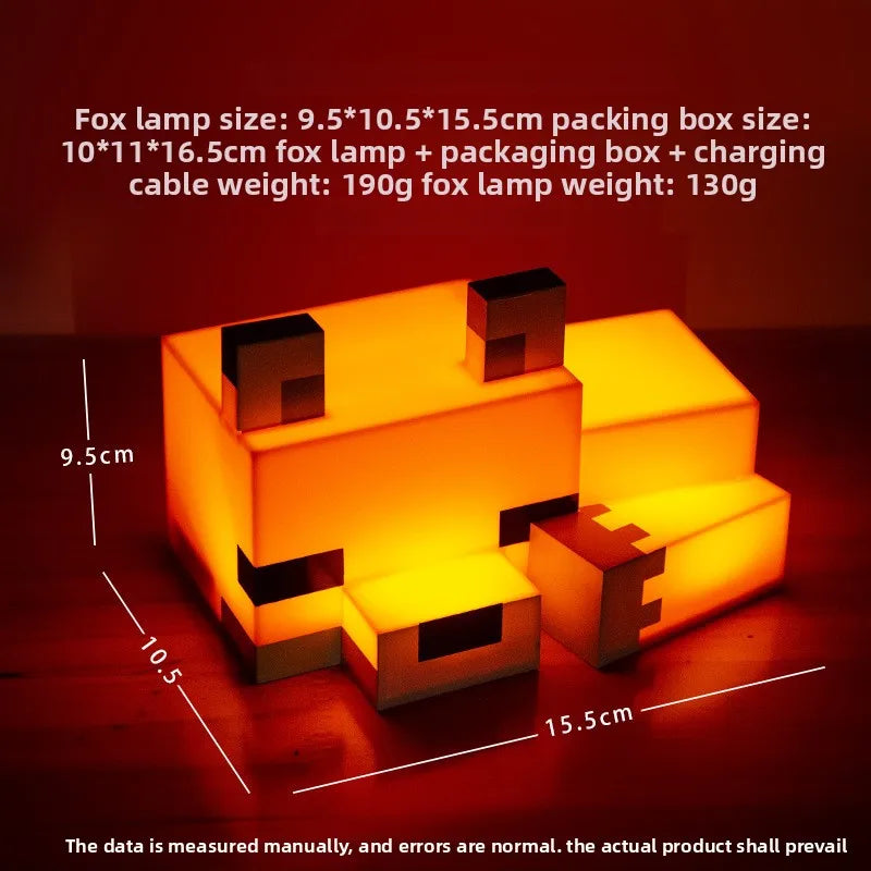 MC Game LED Creeper Night Lamp – Creative Block Button Light for Bedroom, Desk, and Bedside Decoration