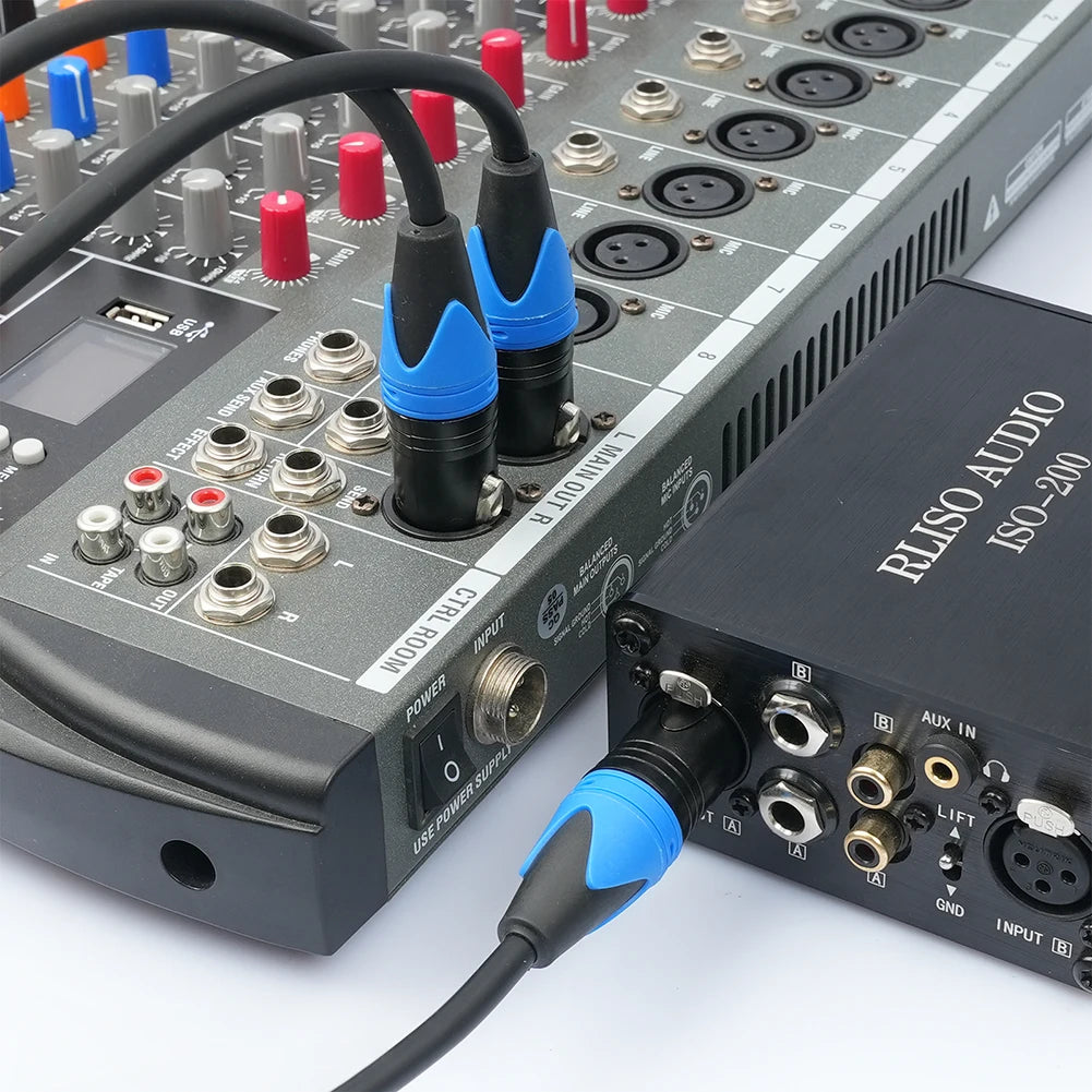 50cm XLR Splitter Cable – 1 XLR Female to 2 XLR Male Y Cable for Microphone, Amplifier & Mixer