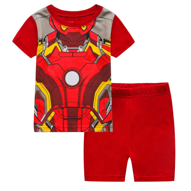 100% Cotton Boys Pajamas - Superhero Kids Sleepwear & Toddler Nightwear Set