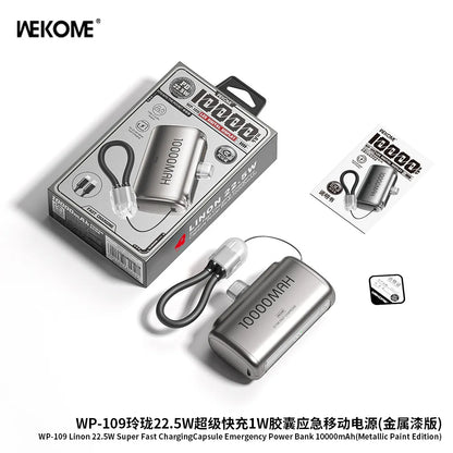 10000mAh Mini Power Bank Portable Fast Charging External Battery Pack – Compact Mobile Charger for iPhone, Samsung & Xiaomi Smartphones