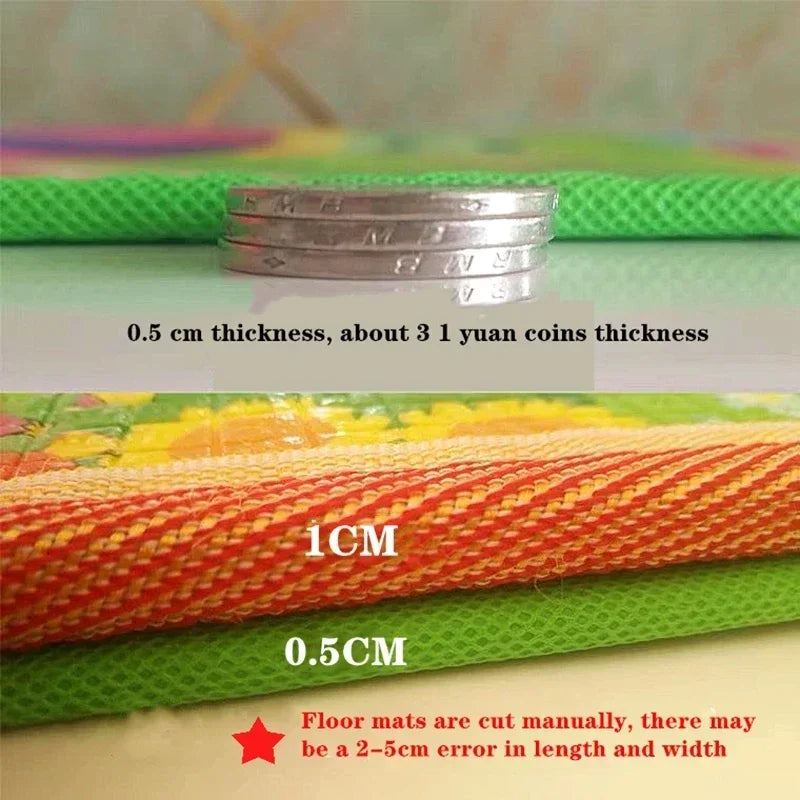 Baby Crawling Play Mat - Non-Toxic EPE Foam Safety Rug, 1cm Thickness, Two Thickness Options and Five Sizes for Kids’ Play Areas