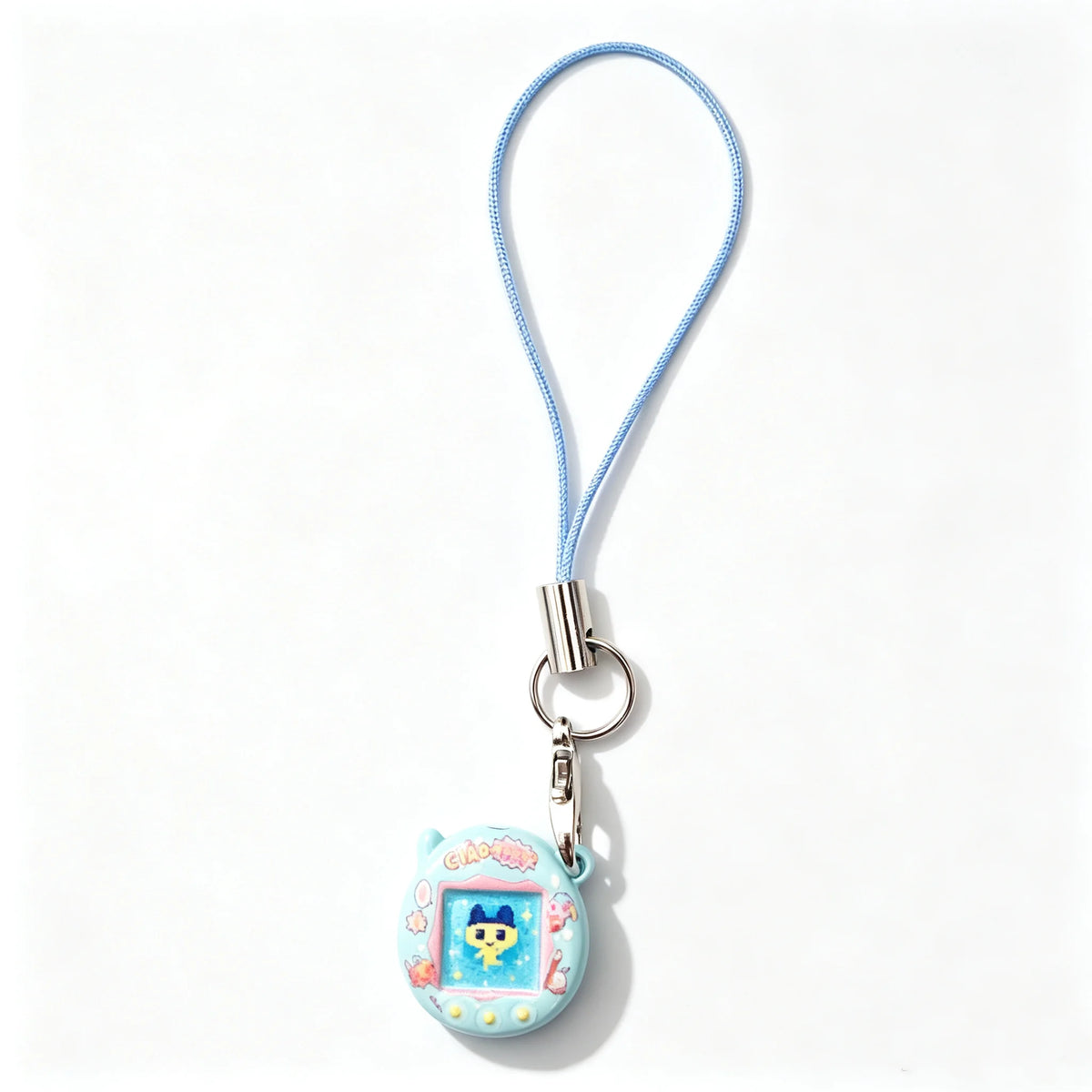Tamagotchi Cartoon Metal Pendant Keychain - Cute Mini Anime Charm for Bags, Backpacks and DIY Jewelry Gifts