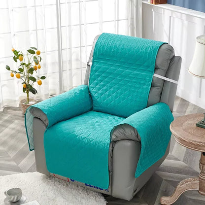Anti-Slip Recliner Chair Cover – Quilted Solid Color Seat Slipcover, Anti-Wear Armchair Cushion for Living Room Home