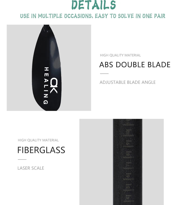 2-Section Kayak Paddle – Inflatable Stand Up Paddle with ABS Double Blade & Fiberglass Shaft