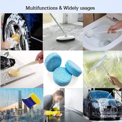 Car Windshield Glass Washer Tablets | Concentrated Effervescent Fluid for Car Wipers & Window Cleaning