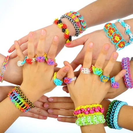 Pantone Color Rainbow Rubber Bands for Loom Bracelets – Western European Style DIY Arts & Crafts Kit