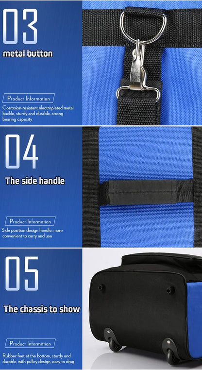 PGM Golf Aviation Bag – Large Capacity Foldable Golf Bag with Silent Wheels for Airplane Travel, HKB002