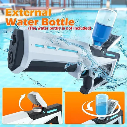 Electric Water Gun for Adults & Kids – Powerful Squirt Blaster with Automatic Water Suction, Summer Beach Toy