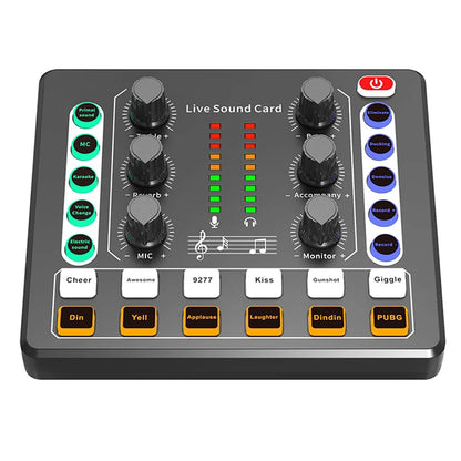 Audio Interface DJ Mixer Sound Card with Effects & Voice Changer for Streaming, Podcasting & Gaming   2/2