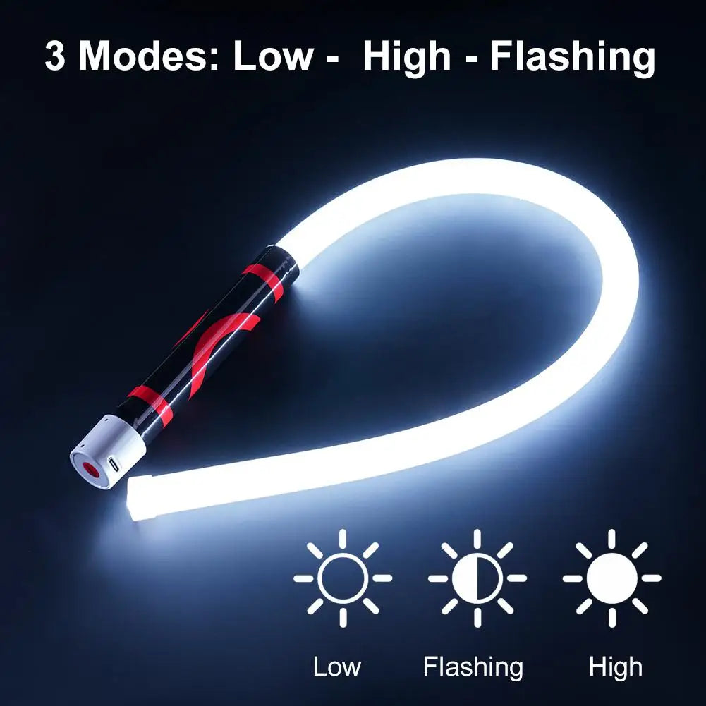 Bendable LED Flashlight - Rechargeable High-Lumen Flexible Work Light for Mechanics & Auto Repair