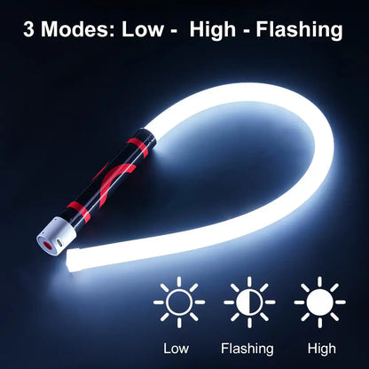 Bendable LED Flashlight - Rechargeable High-Lumen Flexible Work Light for Mechanics & Auto Repair