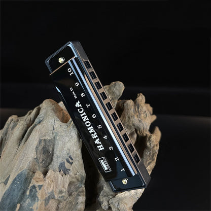 Harmonica Key of C - 10 Hole Diatonic for Beginners, Students & Kids with Case, Gift Ready