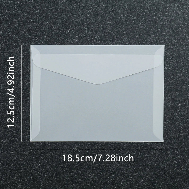 50 Pcs Blank Translucent Envelopes – for Invitations, Postcards, Gift Boxes, Wedding & Business Letters