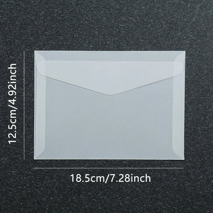 50 Pcs Blank Translucent Envelopes – for Invitations, Postcards, Gift Boxes, Wedding & Business Letters