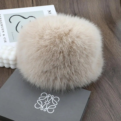 Women’s Faux Fur Winter Hat – Thick Warm Snow Ski Cap, Windproof Russian Style Ear Warmer Bonnet