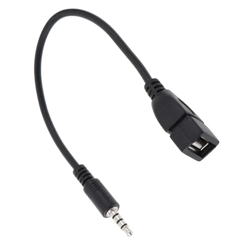 3.5mm AUX to USB Audio Cable - Car Music & Headphone Converter for Car Electronics