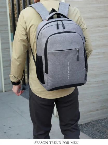 Men’s Large Capacity Backpack — Simple Fashion Travel & Student Laptop Bag