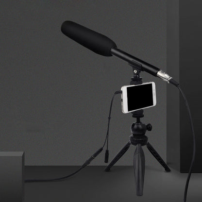 Professional XLR Shotgun Condenser Microphone - Cardioid Mini Interview Mic for TV News, Video Recording & Broadcasting