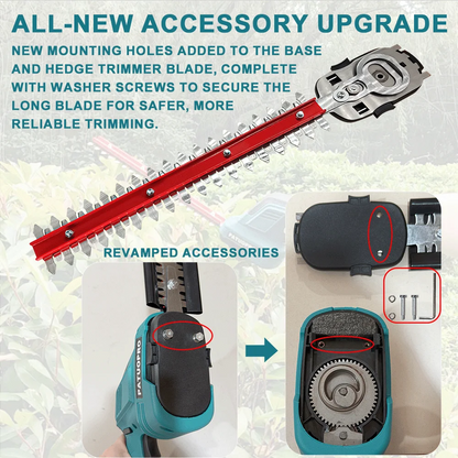 2-in-1 Cordless Electric Hedge Trimmer & Grass Shears 21V Garden Cutter for Makita 18V Battery (Tool Only)