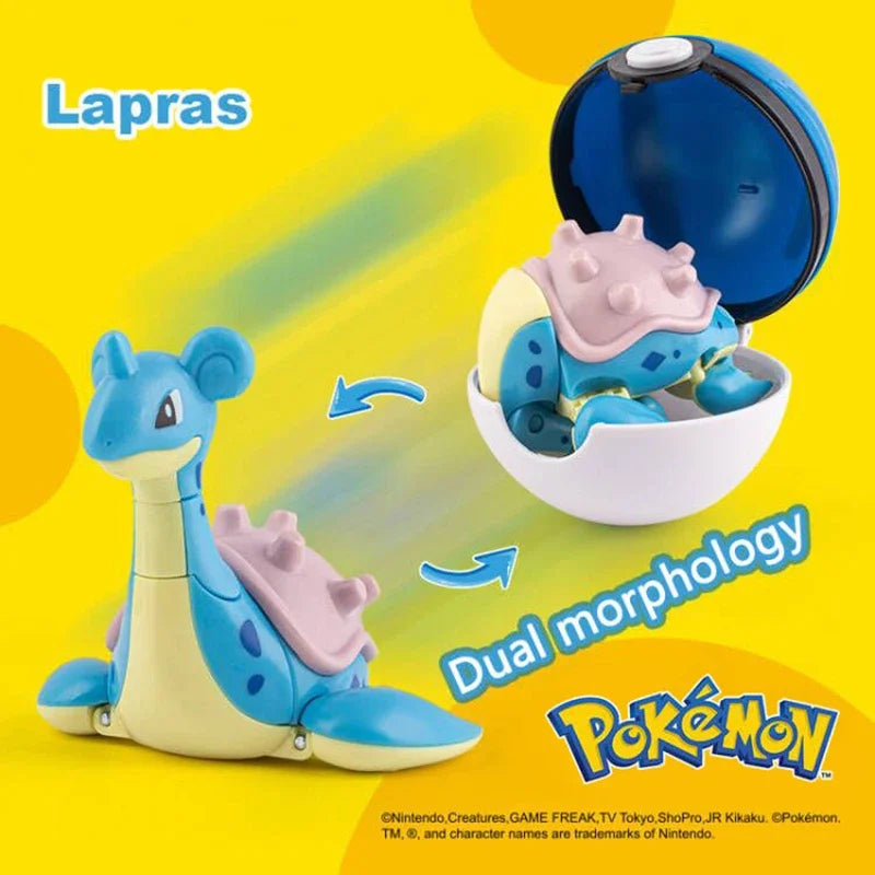 New Pokémon Action Figures – Pikachu, Charizard & Greninja Pocket Monster Poké Ball Deformation Toys for Kids Birthday Gifts