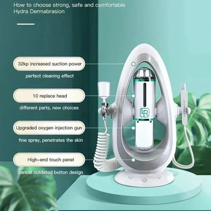 New Peeling Beauty Device – Small Bubble Oxygen Injection Hydra Dermabrasion Aqua Facial Cleaner for Blackhead Removal