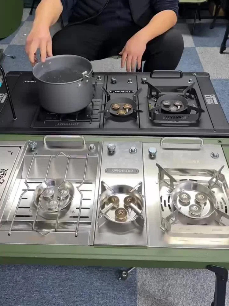 IGT Camping Gas Stove – 8000W High Power Flat Burner for Outdoor Kitchen & Camping Gear