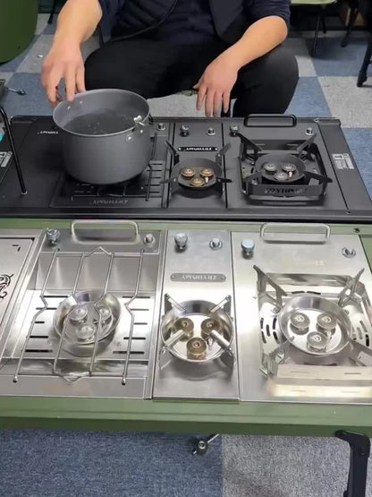 IGT Camping Gas Stove – 8000W High Power Flat Burner for Outdoor Kitchen & Camping Gear