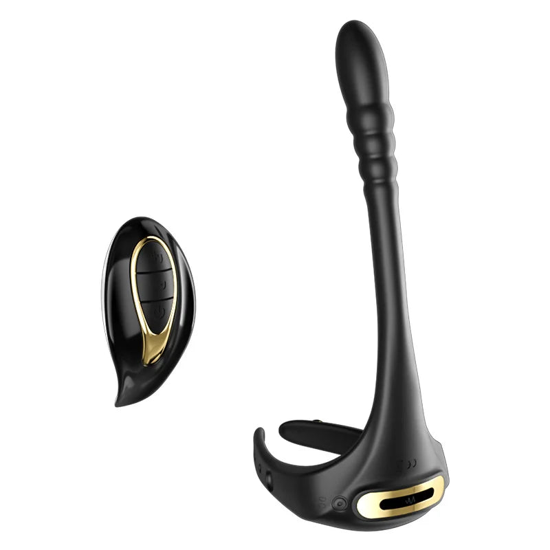 Adjustable Vibrating Penis Ring – Delayed Ejaculation, Enlargement, Prostate & Anal Massage Adult Male Sex Toy