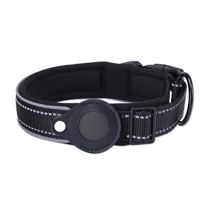 Reflective Padded AirTag Dog Collar – Integrated AirTag Holder for Small, Medium & Large Dogs