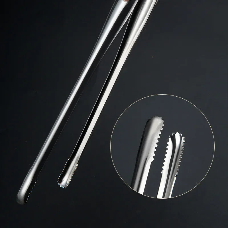 Stainless Steel Grill Tongs – Non-Slip Food Clip, BBQ Steak, Bread Tong, Cooking Utensils, Party Kitchen Gadgets