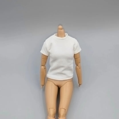 1/6 Scale Black T-Shirt for 12" (30cm) Action Figures — Male & Female DIY Model Accessories