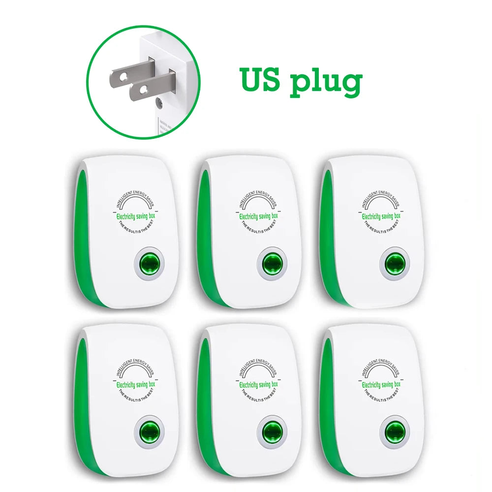 Smart Electricity Saving Box – US/EU Adapter, Intelligent Power Factor Saver for Home & Office Energy Cost Reduction