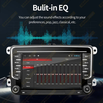 GRANDnavi Android 13 Car Radio GPS - 2Din Multimedia Player for VW, Skoda Octavia, Golf 5/6, Passat B6, Polo, Jetta
