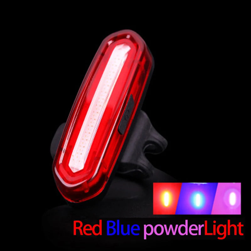 USB Rechargeable LED Bike Tail Light – Bright Rear Warning Lamp for Mountain & Road Cycling