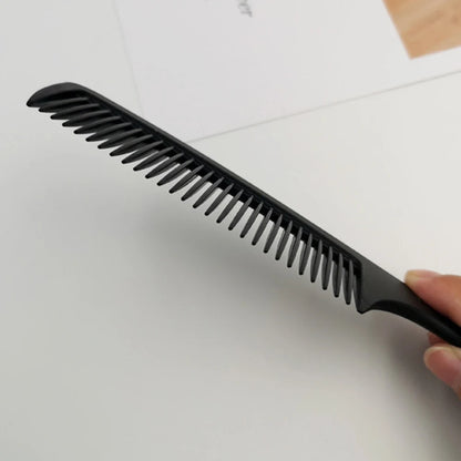 Black Flattop Hair Cutting Comb – Wide Tooth Professional Barber Hair Clipper & Salon Hairdressing Carbon Comb for Men