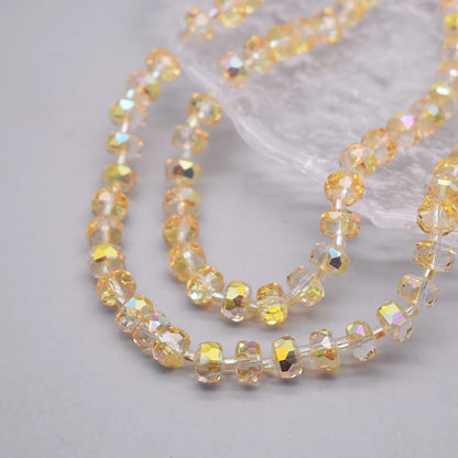 8mm Crystal Glass Beads Set - 30PCS Color Wheel Faceted Round Loose Beads for DIY Jewelry Making & Bracelets