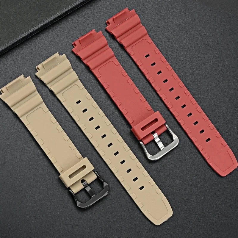 18mm Rubber Watch Strap for Casio G-Shock AQ-S810W, AE-1200, W-216H, W-735H, SGW-400 & MRW-200H - Universal Resin Replacement Watchband