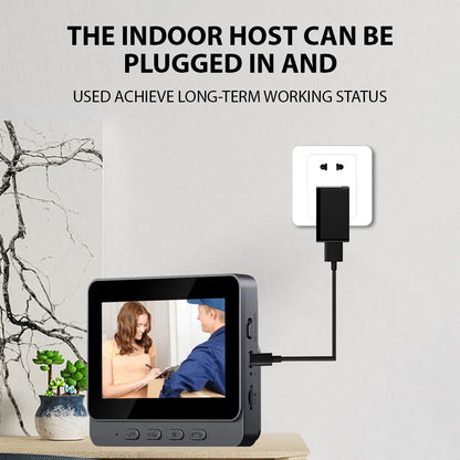 4.3" Wireless Video Doorbell — HD IPS Screen, 2.4G WiFi, Smart Intercom, Two-Way Talk, Night Vision