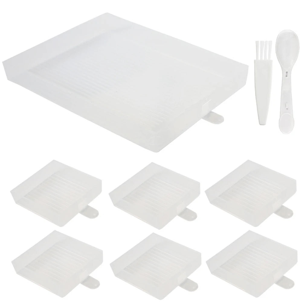6-Grid Diamond Painting Accessory Tray Kit – Large Capacity Plate for Nail Art, Beading, and Cross Stitch