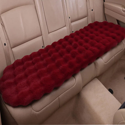 Winter Plush Car Seat Covers – Ultra-Soft Rabbit Fur Cushion Pads for Warmth, Universal Fit Auto Chair Protectors