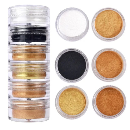 Crystal Clear Epoxy Resin Kit - AB Resin Glue with 6 Color Mica Powder for DIY Jewelry, Nail Art, Soap & Crafts