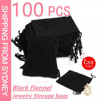 100pcs Velvet Drawstring Bags – Jewelry Gift Pouches for Wedding, Party, Sweets & Display (5x7/7x9/10x14cm)