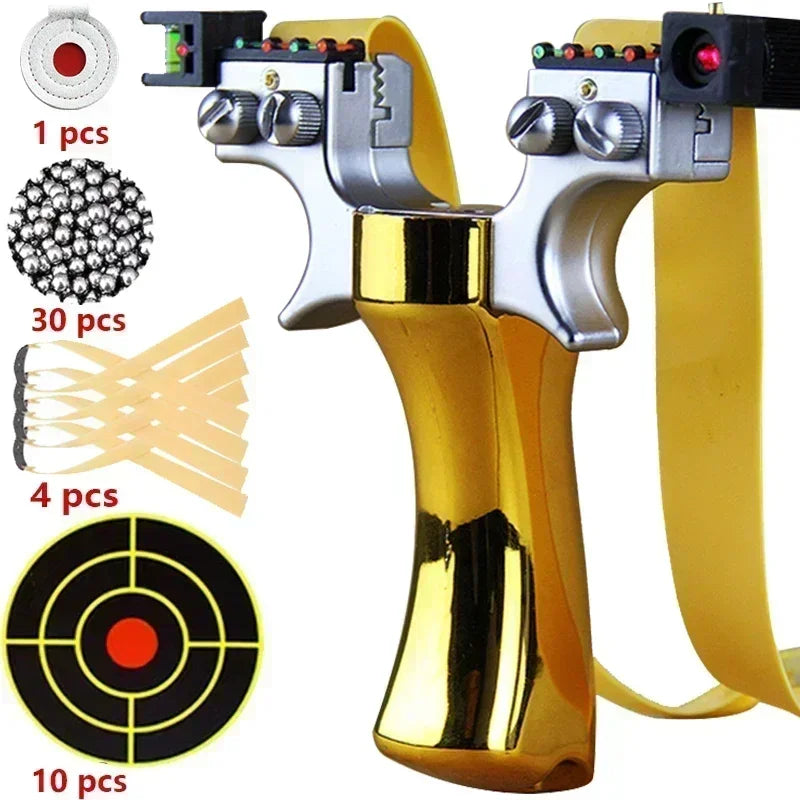 Laser Pointing Slingshot – 10 Style High Precision Aiming Catapult for Outdoor Hunting & Target Shooting Accessories