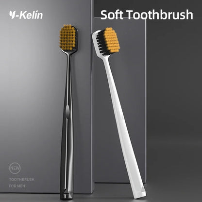 Y-Kelin Extra Hard Bristle Toothbrush Set – Small & Medium Brushes for Men, Household Oral Care