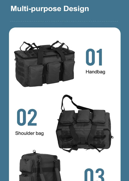 55L Tactical Duffel Bag – Large Hiking, Travel & Camping Backpack for Men, Gym and Weekend Trips