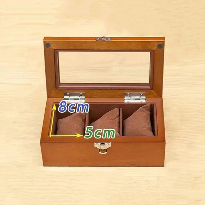 Wood Watch Box Organizer with Glass Window — Luxury Wooden Display Case & Storage Holder for Men’s Watches
