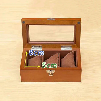 Wood Watch Box Organizer with Glass Window — Luxury Wooden Display Case & Storage Holder for Men’s Watches
